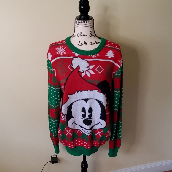 Disney Sweaters - Disney Mickey Mouse Christmas Sweater Size L